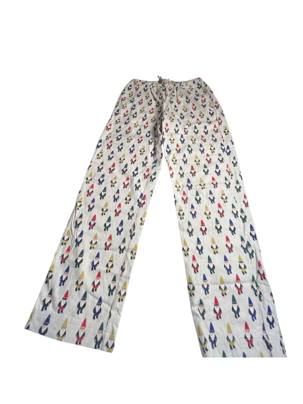 Hanna Andersson unisex M Cotton Pajama Pants colorful Gnome Print Elastic Waist
